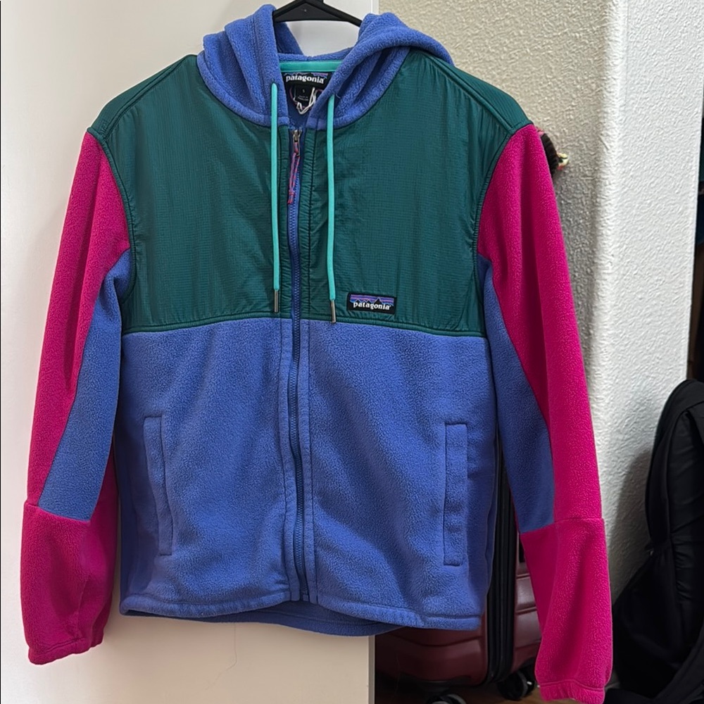 Patagonia Kids Colorblock Jacket - Green, Pink, Blue
